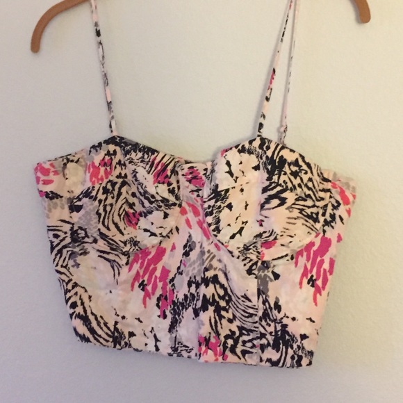 Zebra/ floral bustier