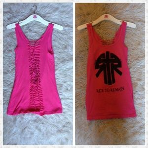 Rite to Remain band shirt, cut on the back