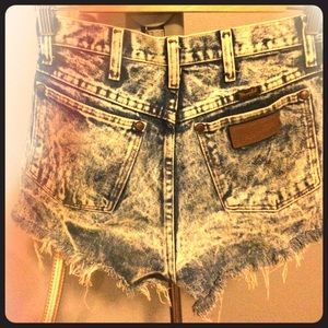 Denim cut off shorts
