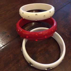 Acrylic bracelet s. Set of 3