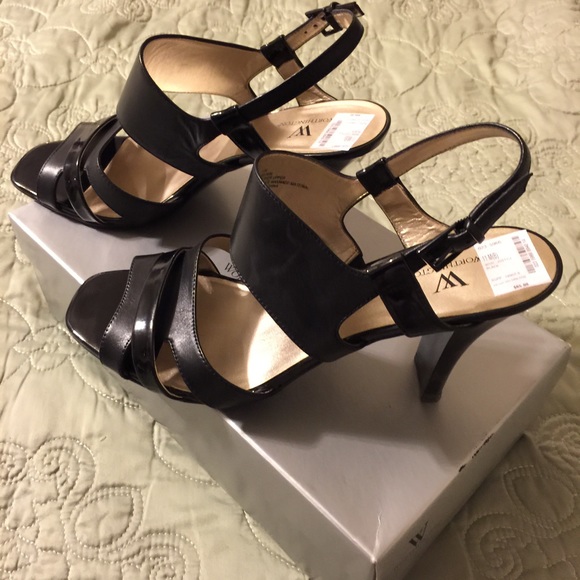 All black sandals