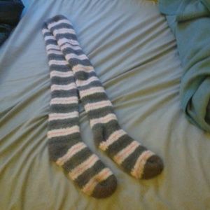 Thigh high fuzzy socks