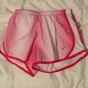 pink polka dot Nike shorts