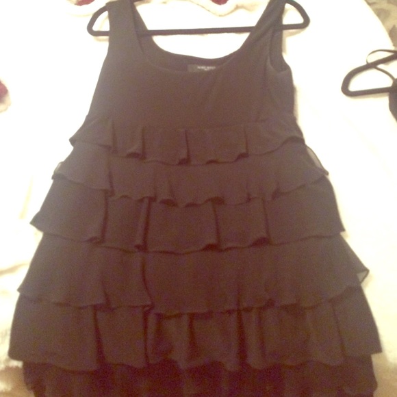 Black ruffle dress
