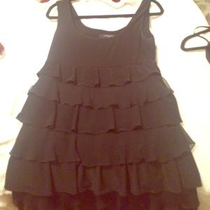 Black ruffle dress