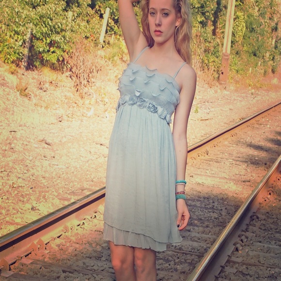 Rachel & Chloe blue formal dress homecoming pretty