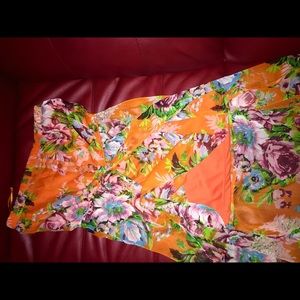 Sheer maxi dress open in the front
