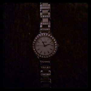 Silver with Swarovski Chrystal Fossil Watch