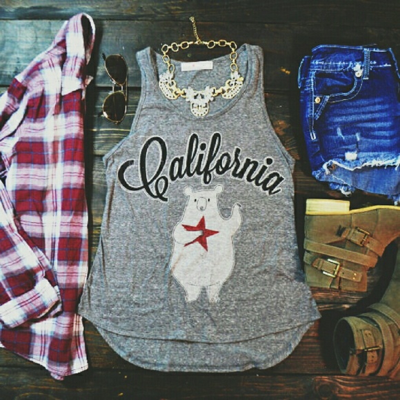 • Tank •  California Bear Vintage Style Tank - Picture 3 of 4