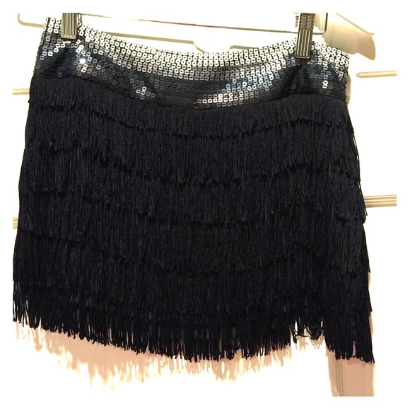 bebe Dresses & Skirts - bebe Fringe Skirt