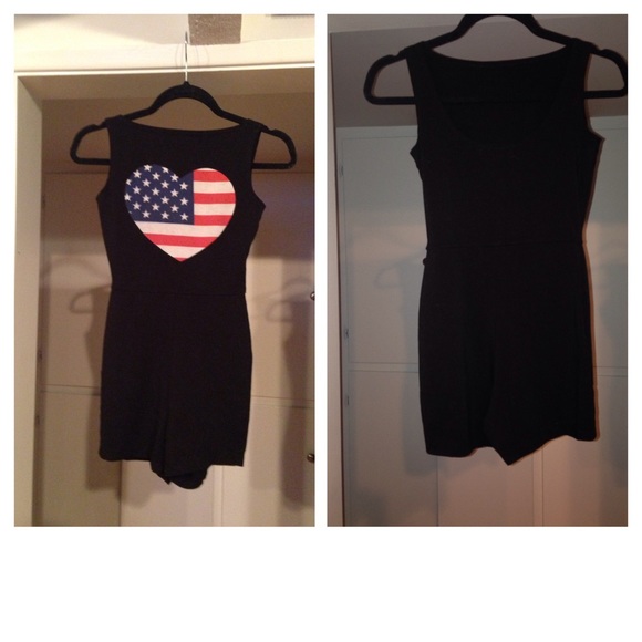 Wildfox American Heart Bodysuit Romper. Sold - Picture 3 of 3