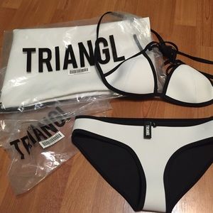 White Triangl Bikini