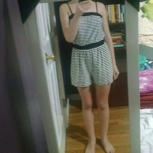Marshall's striped romper NWT
