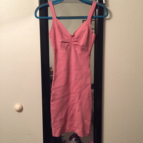 Bcbg pink bandage dress