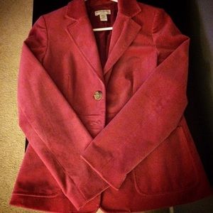 Banana Republic velvet blazer raspberry