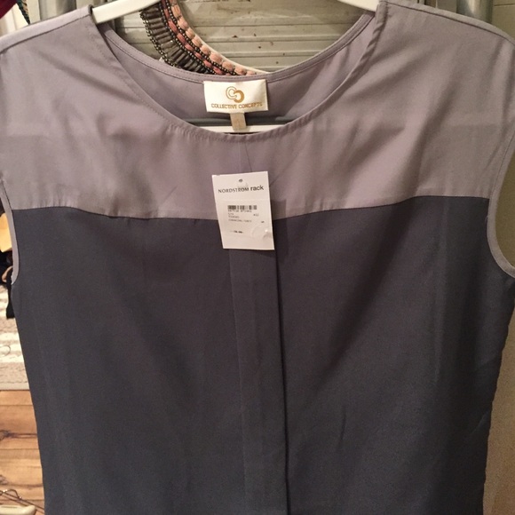 Sleeveless coral /grey top size small with tags