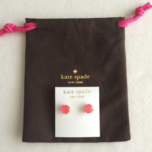 kate spade Jewelry - KS coral gumdrop studs earrings