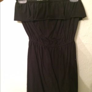 Strapless black dress