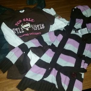 3 long sleeve, one light coat w hoodie