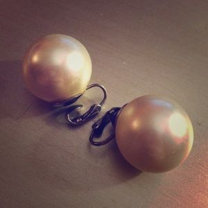 Faux Pearl Clip-on Earrings