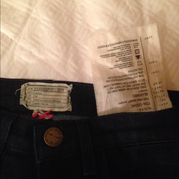 Current/Elliott Skinny High Waisted Jeans Denim - Picture 2 of 3