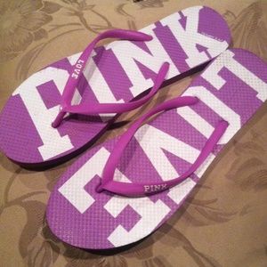 Pink flip flops