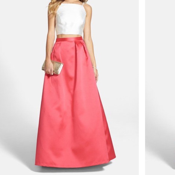 Xscape two piece satin prom gown - Picture 1 of 4