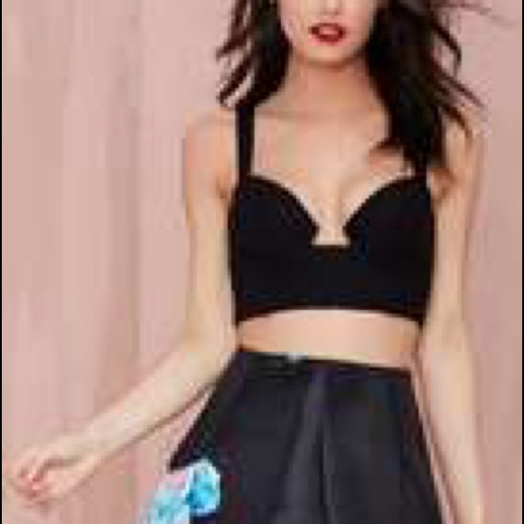 Black bustier and Tribal Topshop Bodycon