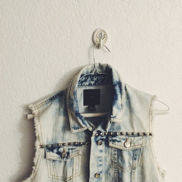 Light Blue Tye Dye Denim Vest