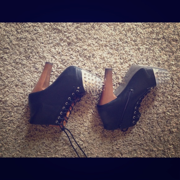 Gothic spike fetish boots
