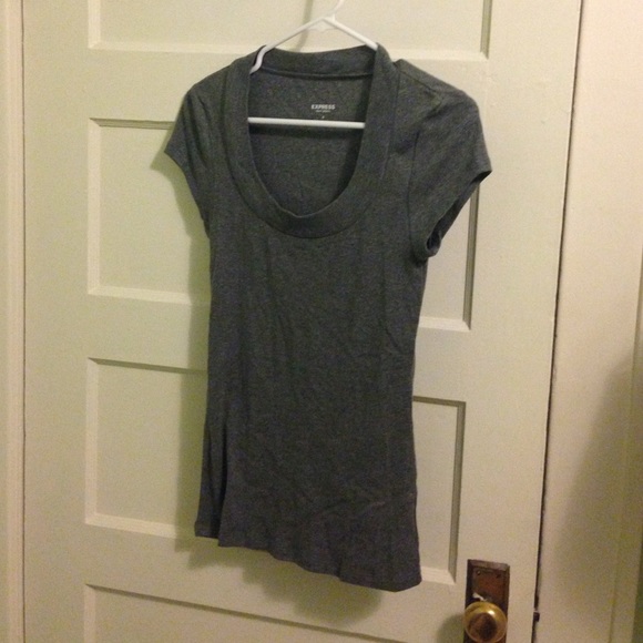 Soft grey scoop neck