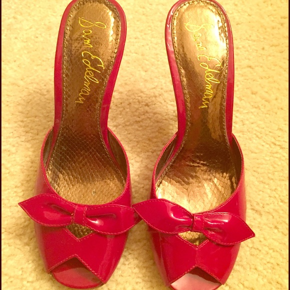 Sam Edelman sexy red bow tie Slip on