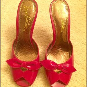 Sam Edelman sexy red bow tie Slip on