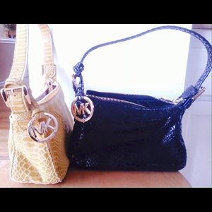 Yellow Michael Kohrs small purse!