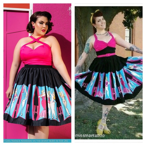 Pinup couture burlesque showgirl dress