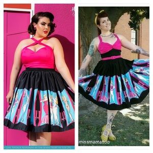 Pinup couture burlesque showgirl dress