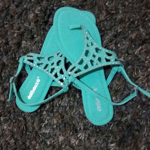 Dollhouse teal sandals