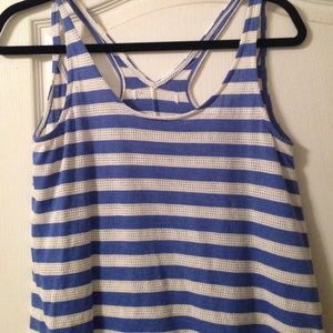 BCBGeneration blue and white striped tank
