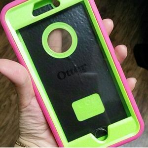 Pink lime green otterbox!