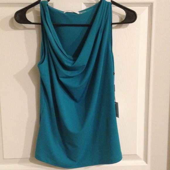 Calvin Klein drape neck sleeveless top