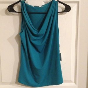 Calvin Klein drape neck sleeveless top
