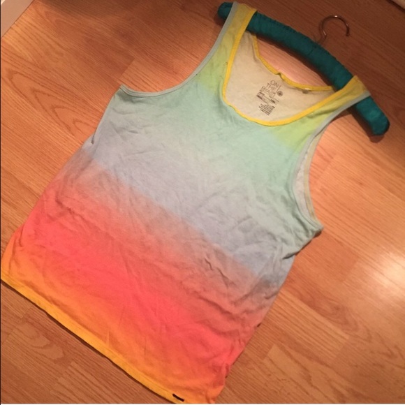 Rainbow ombré faded MENS tank top!