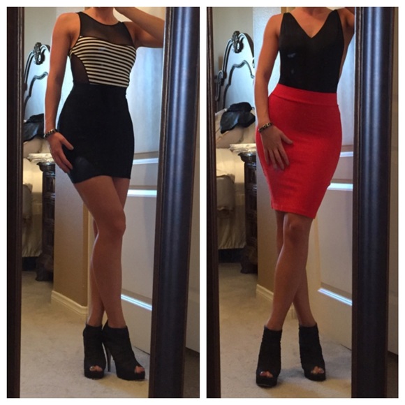 Black peep toe ankle botties - Picture 4 of 4