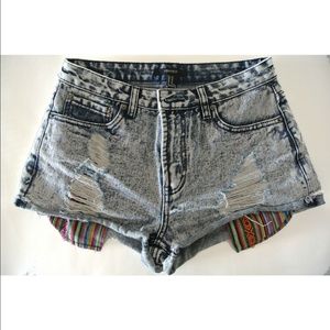 High Waisted Denim Shorts