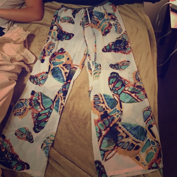 Printed Capri wide leg pants