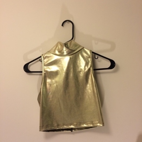 Gold party top
