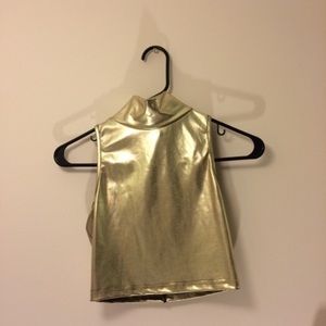 Gold party top