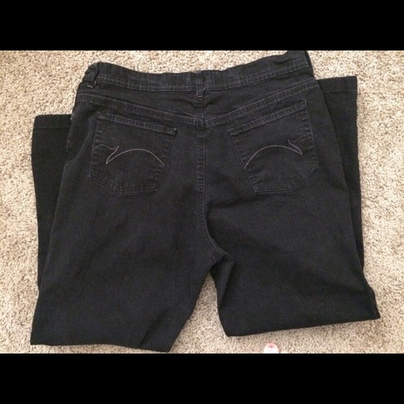 Black Slim Bootcut Jeans - Picture 2 of 4