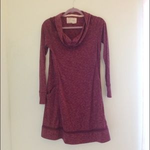 Purple & White Sweater Dress