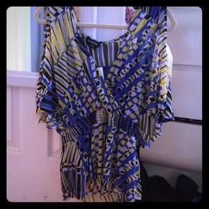 Bebe open shoulder blouse size SMALL